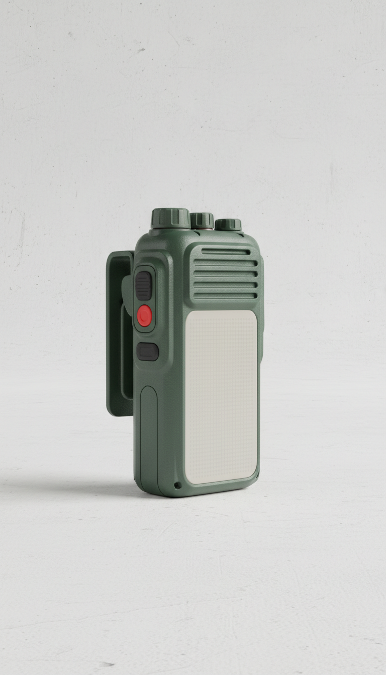 Digital radio with heavy-duty belt clip